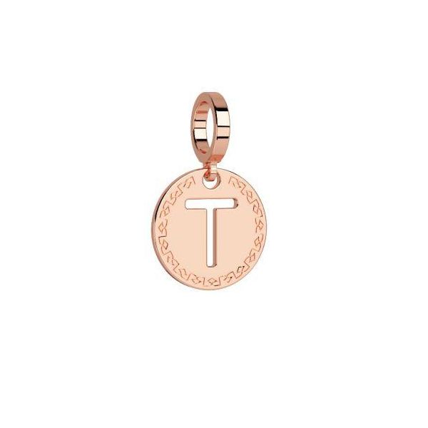 Rose Initial ''T'' Charm
