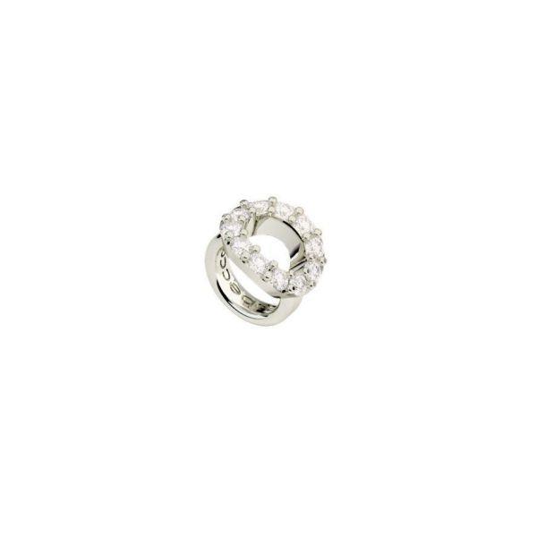 White Initial ''O'' Ring Charm