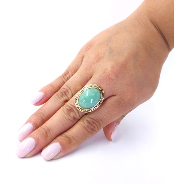 Oval Cabochon Jade Ring