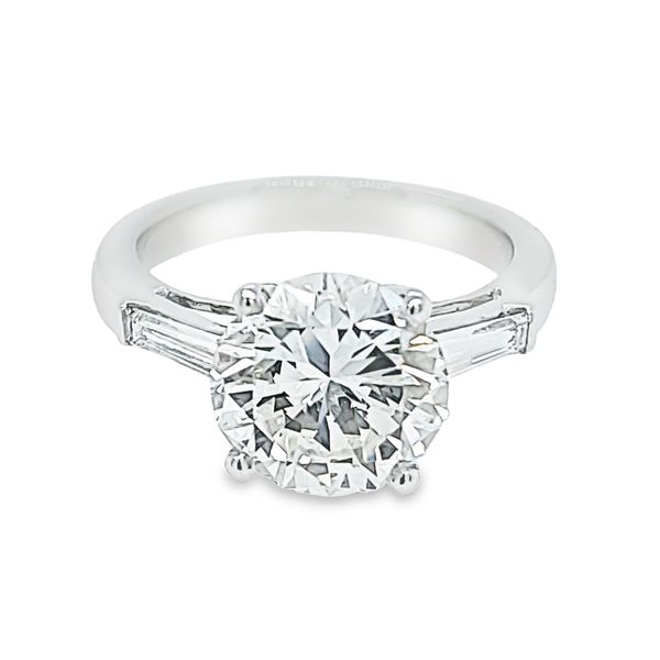 3.53 Carat round brilliant cut diamond engagement ring 