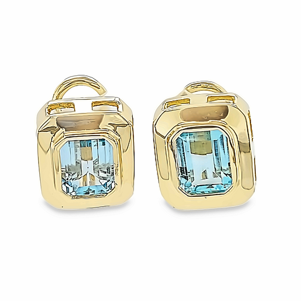 Estate-bezel-set-blue-topaz-earrings