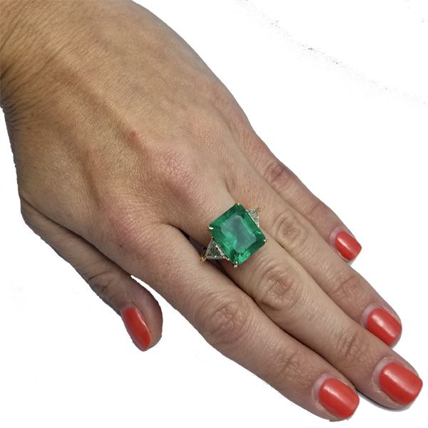 Zambian Emerald & Diamond Ring
