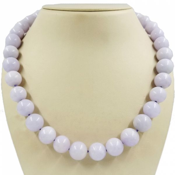 Lavender Jade Bead Necklace