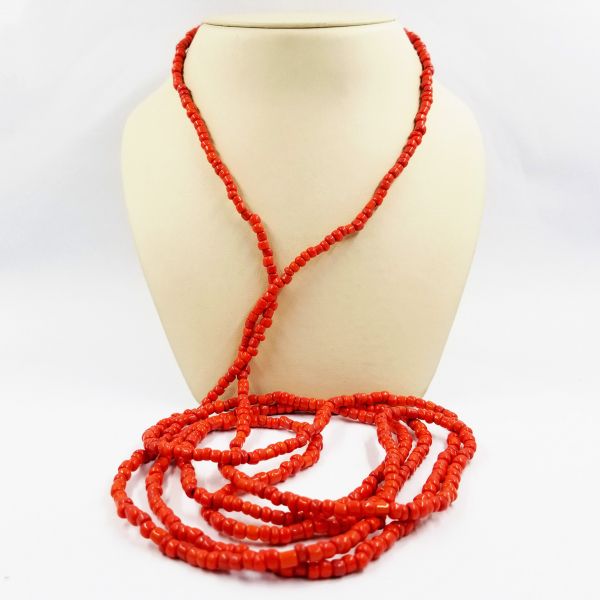 Long Coral Necklace