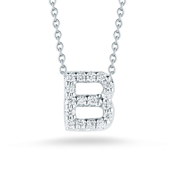 Tiny Initial ''B'' Necklace