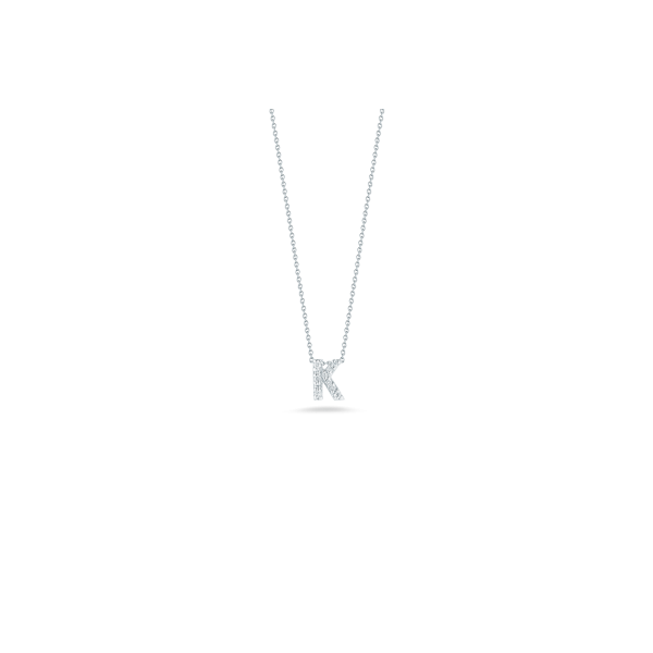 Tiny Initial ''K'' Necklace