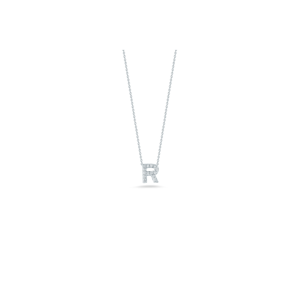 Tiny Initial ''R'' Necklace