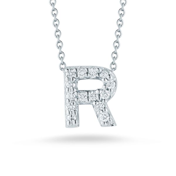 Tiny Initial ''R'' Necklace