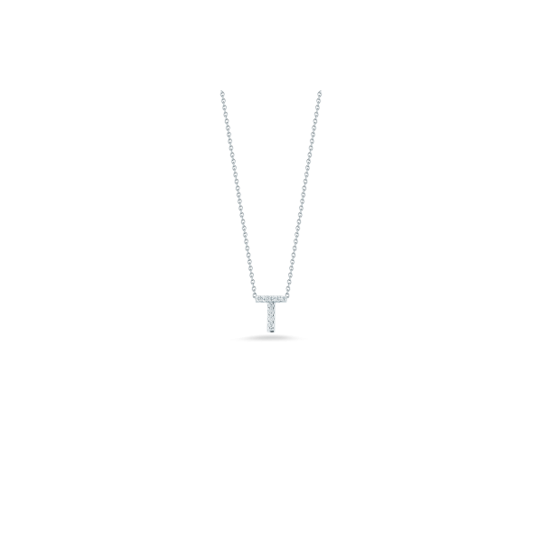 Tiny Initial ''T'' Necklace