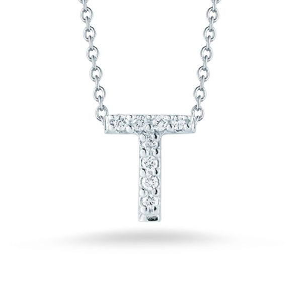 Tiny Initial ''T'' Necklace