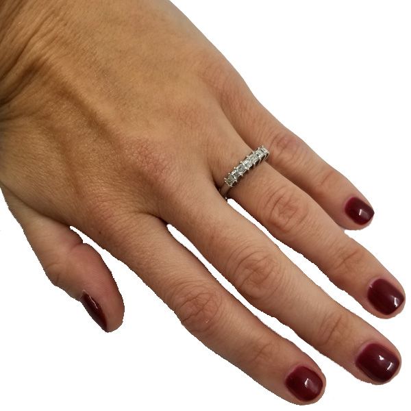 Square Cut Diamond Band