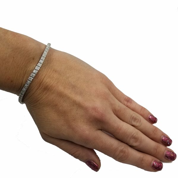 0.93 Carat Sqaure Link Diamond Bracelet