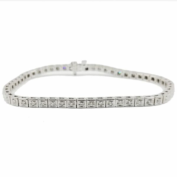 0.93 Carat Sqaure Link Diamond Bracelet