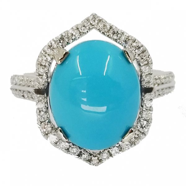 Turquoise and Diamond Ring