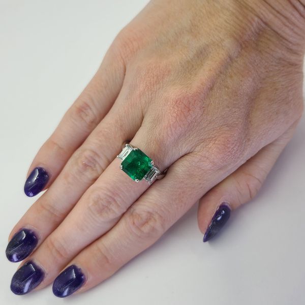 Emerald and Diamond Ring