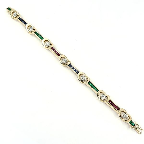 Estate-Ruby-Sapphire-and-emerald-bracelet