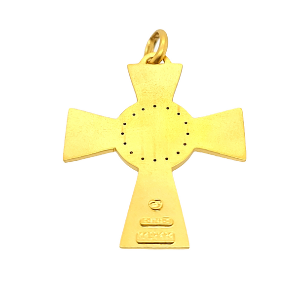 Masriera Enamel and Diamond Cross