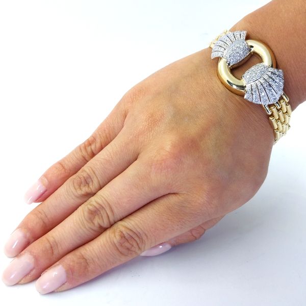 Diamond Fan and Link Bracelet