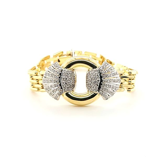 Estate-diamond-fan-link-bracelet