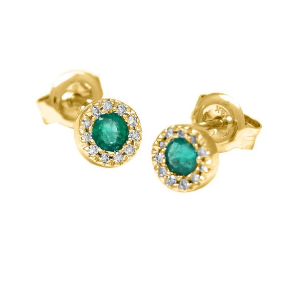 Emerald-and-diamond-halo-stud-earrings